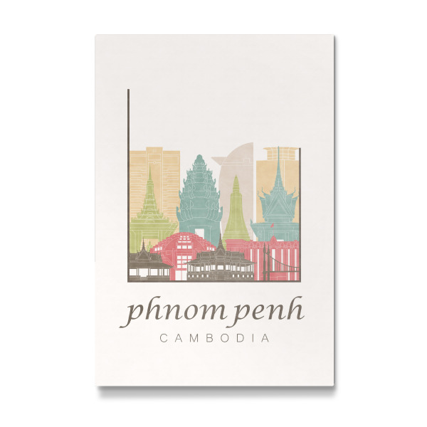 Galerie-Print "Phnom Penh skyline pastel" 30x20 cm artboxONE