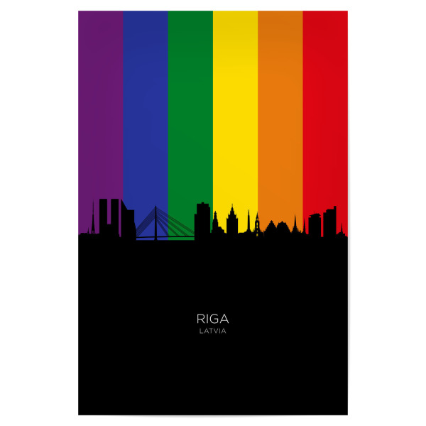 Poster 30x20 cm "Riga Latvia Skyline Pride" artboxONE - Städte