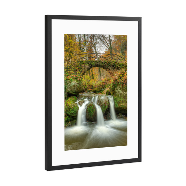 Poster mit Rahmen Schwarz (Metallic) "Schiessentümpel Luxemburg" artboxONE - Natur,Reise,Reise / Länder