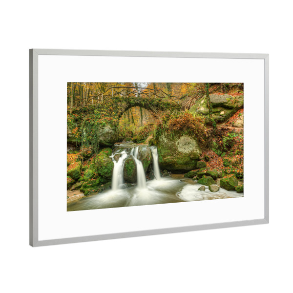 Poster mit Rahmen Silber "Schiessentümpel in Luxemburg" artboxONE - Natur,Reise,Reise / Länder