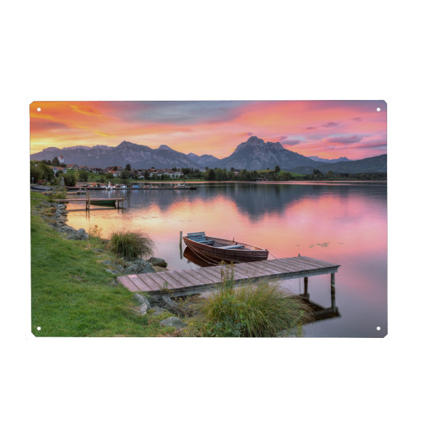 Holzbild "Hopfensee im Ostallgäu" artboxONE - Natur,Reise,Reise / Länder