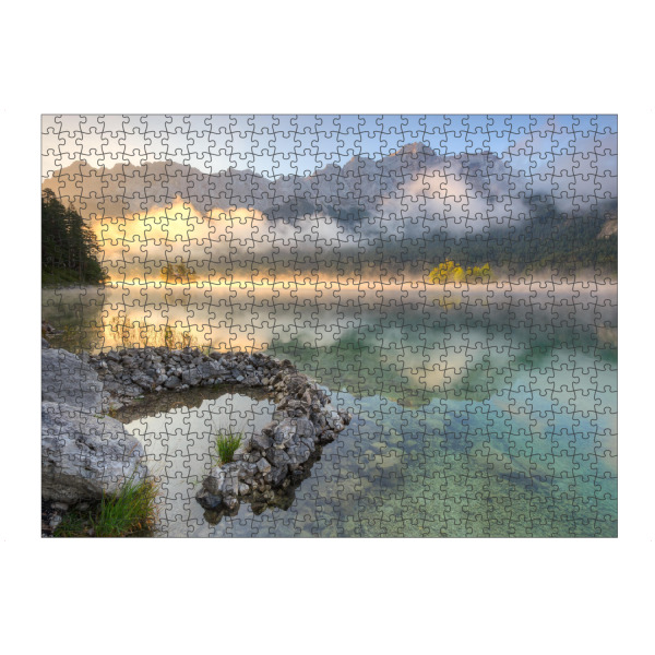 Puzzle Ravensburger "Herbstmorgen am Eibsee" artboxONE - Natur,Reise,Reise / Länder