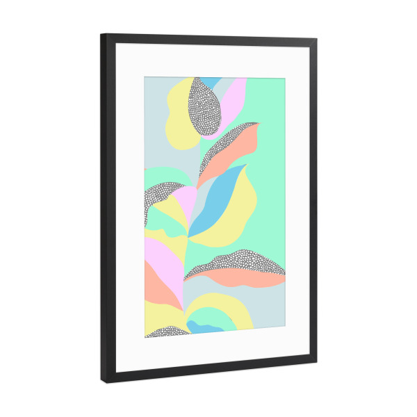 Poster mit Rahmen Schwarz (Metallic) "Plant Paradise" artboxONE - Natur,Floral,Abstrakt