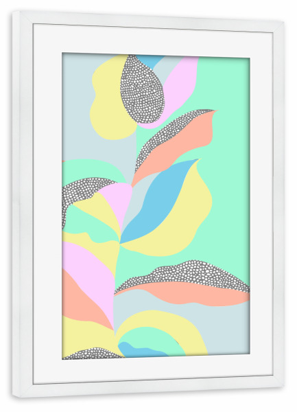 Poster mit Rahmen weiß "Plant Paradise" artboxONE - Natur,Floral,Abstrakt