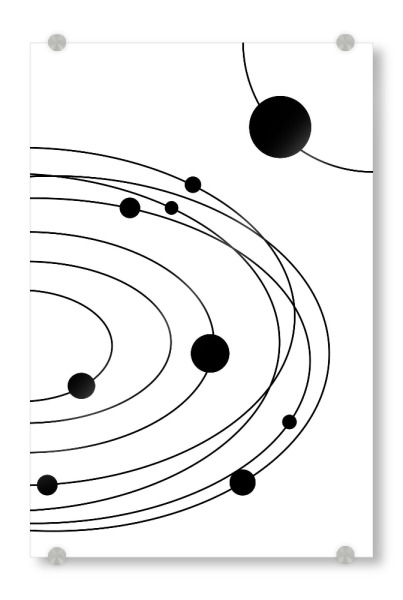 Acrylglasbild "Minimal Spheres" artboxONE - Abstrakt,Schwarzweiß