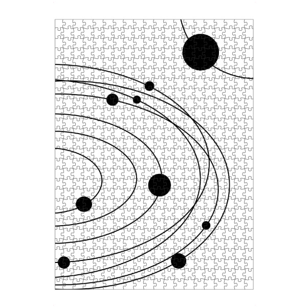 artboxONE Puzzle "Minimal Spheres" artboxONE - Abstrakt,Schwarzweiß