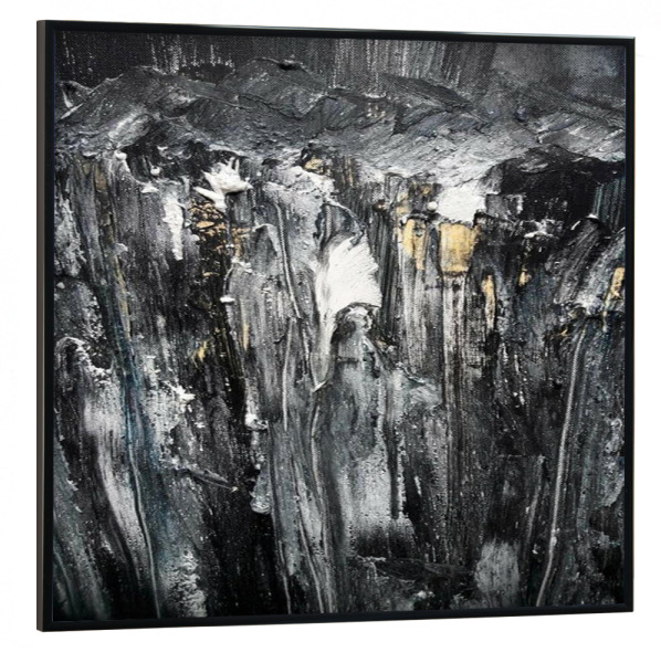 Poster mit schwarzem Rahmen 30x30 cm "Madonnen Im Fels" artboxONE - Abstrakt,Schwarzweiß - Madonna,Abstract,Schwarzweiss