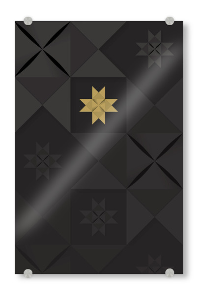 Acrylglasbild "Christmas star - leading, black" artboxONE - Geometrie,Weihnachten