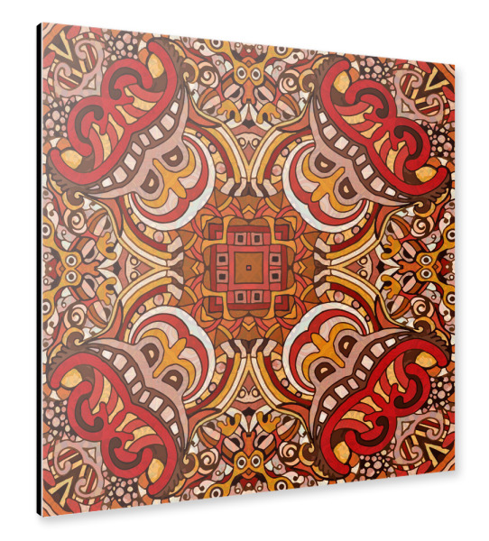 Alu-Dibond "Tibet rot" 30x30 cm artboxONE