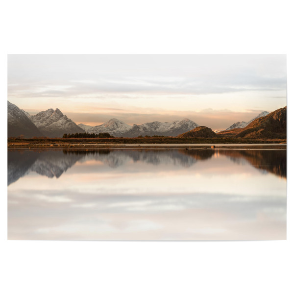 Poster "Calm Sunrise" artboxONE - Natur - Sonnenaufgang,Skandinavien,Vesteralen,Nature,Natur,Landscape,Water,Sea,Sunrise,Norway,Meer,Wasser