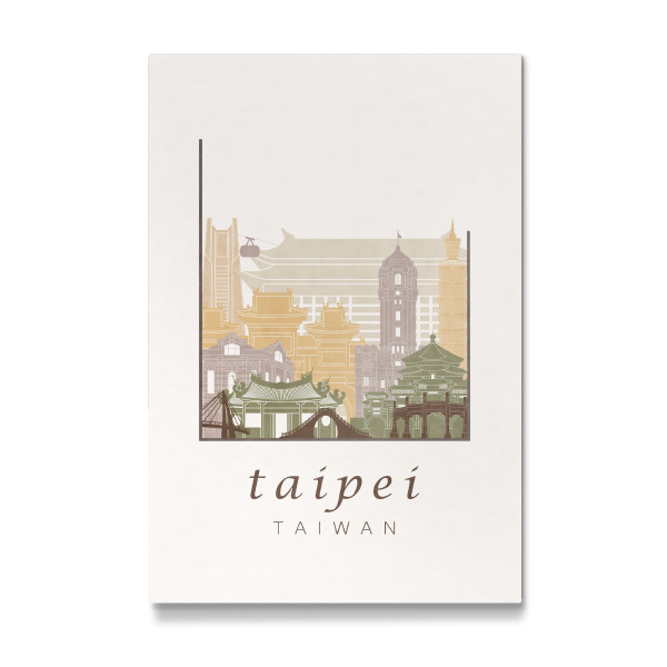 Galerie-Print "Taipei skyline rustic" 30x20 cm artboxONE