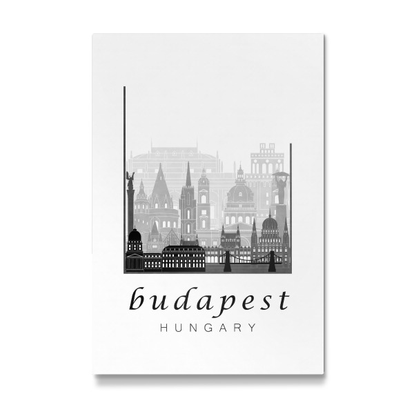 Galerie-Print "Budapest skyline black & white" 30x20 cm artboxONE