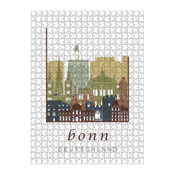artboxONE Puzzle "Bonn skyline light brown" artboxONE - Städte,Architektur