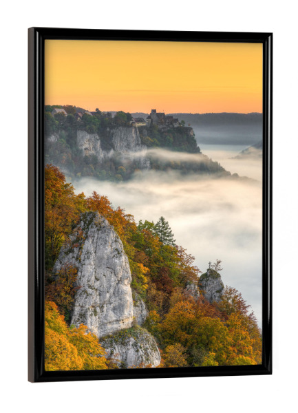 Poster mit schwarzem Rahmen "Herbst im Donautal" artboxONE - Natur,Reise,Reise / Länder