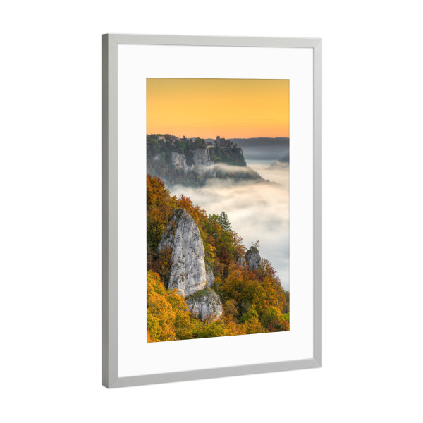 Poster mit Rahmen Silber "Herbst im Donautal" artboxONE - Natur,Reise,Reise / Länder