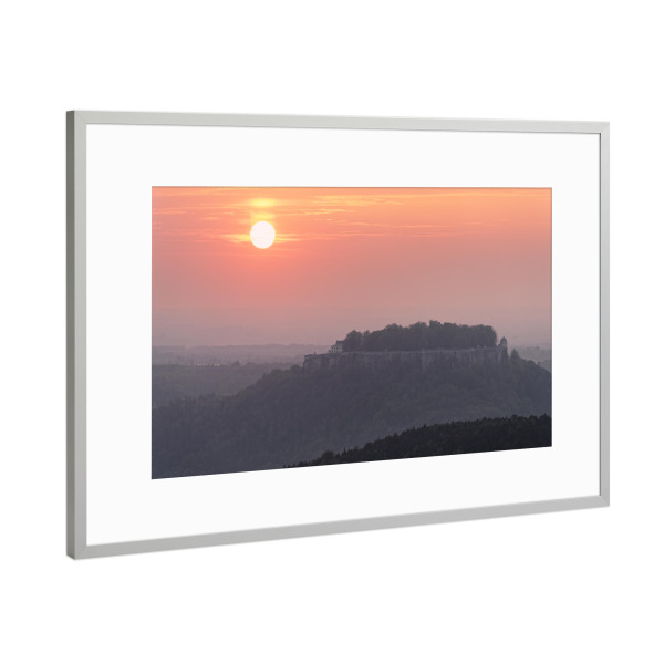 Poster mit Rahmen Silber "Elbsandsteingebirge" artboxONE - Natur,Reise