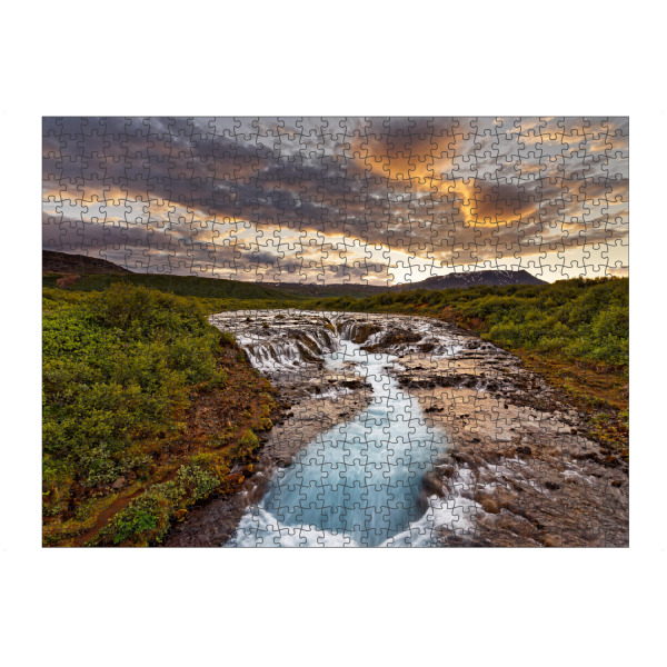 artboxONE Puzzle "Wasserfall nach Sonnenuntergang" artboxONE - Natur,Reise,Reise / Länder