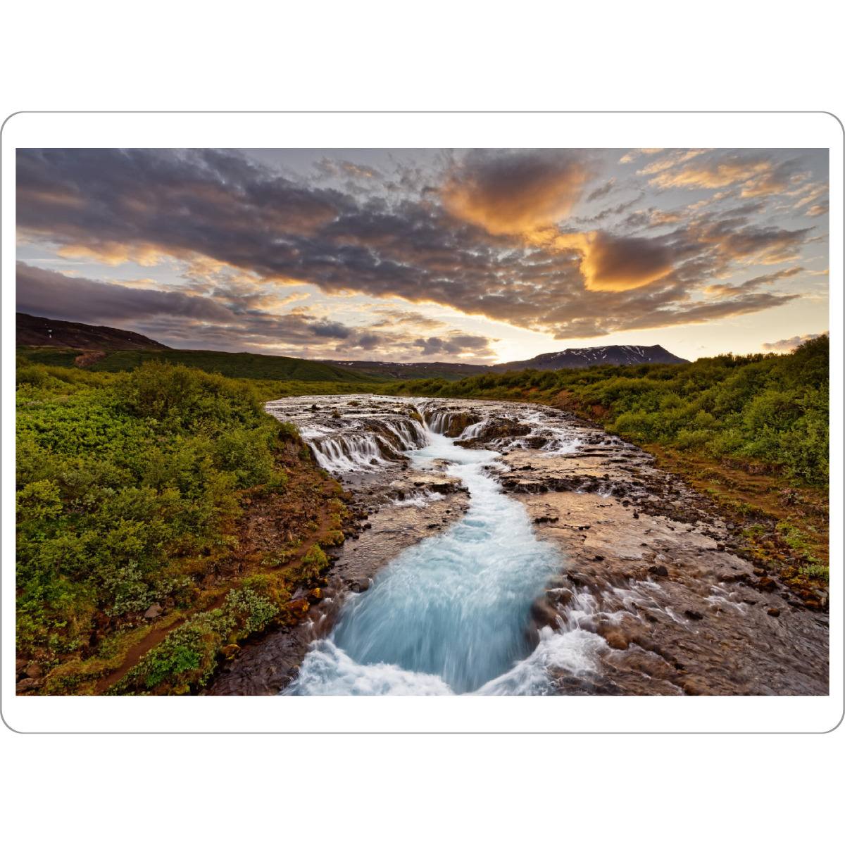 Tischset "Wasserfall nach Sonnenuntergang" artboxONE - Natur,Reise,Reise / Länder
