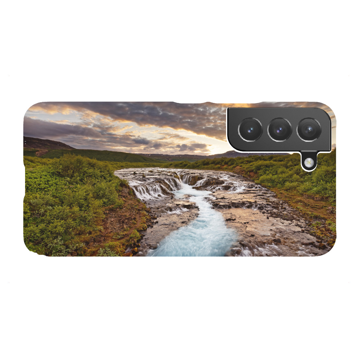 "Wasserfall nach Sonnenuntergang"für Samsung Galaxy - Premium-Case Handyhülle artboxONE