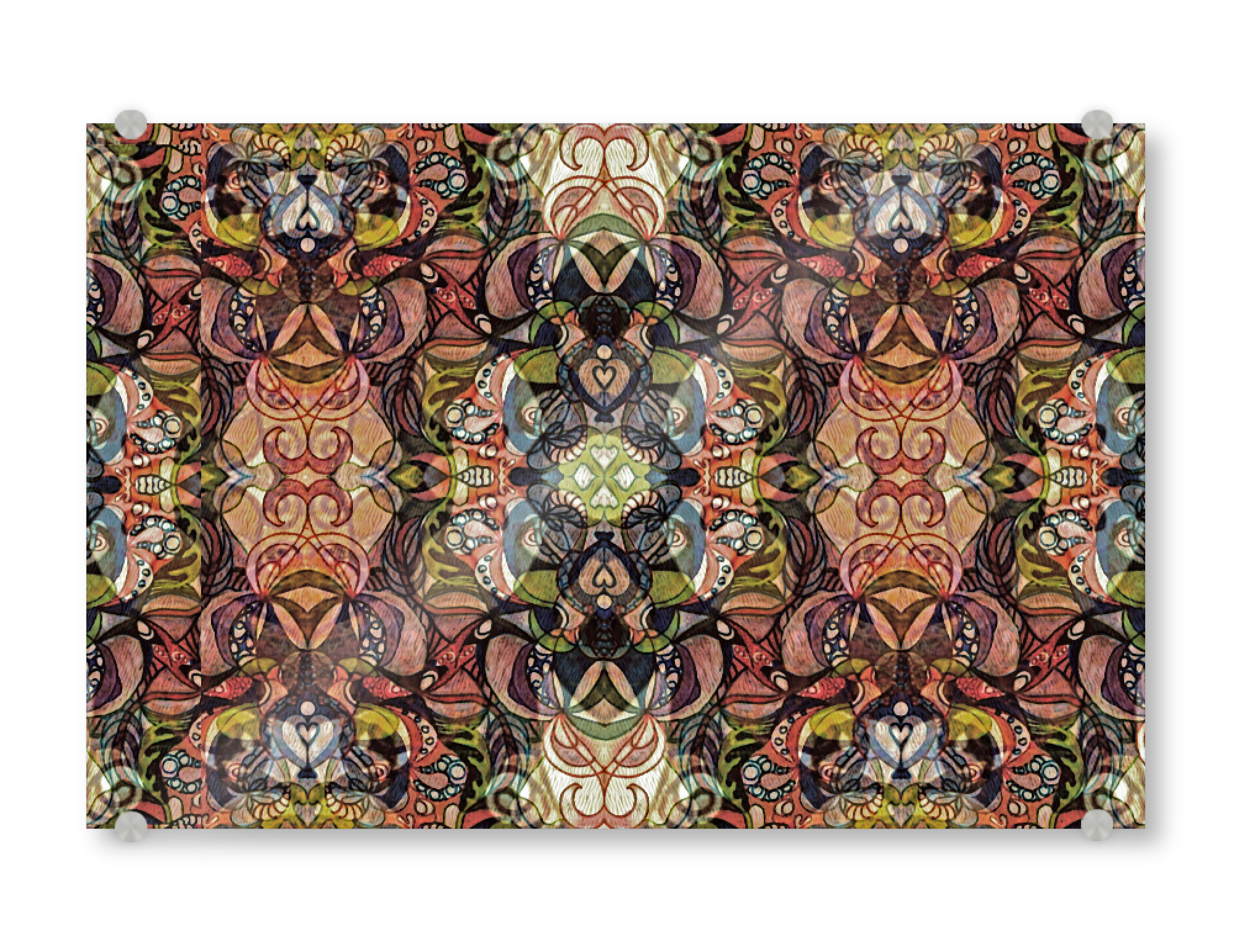 Acrylglasbild "Meditaiton" artboxONE - Abstrakt,Geometrie - Meditation,Muster,Pattern,Ganesha,Versenkung,Kontemplation,Raum,Mandala,Abstract,Abstrakt