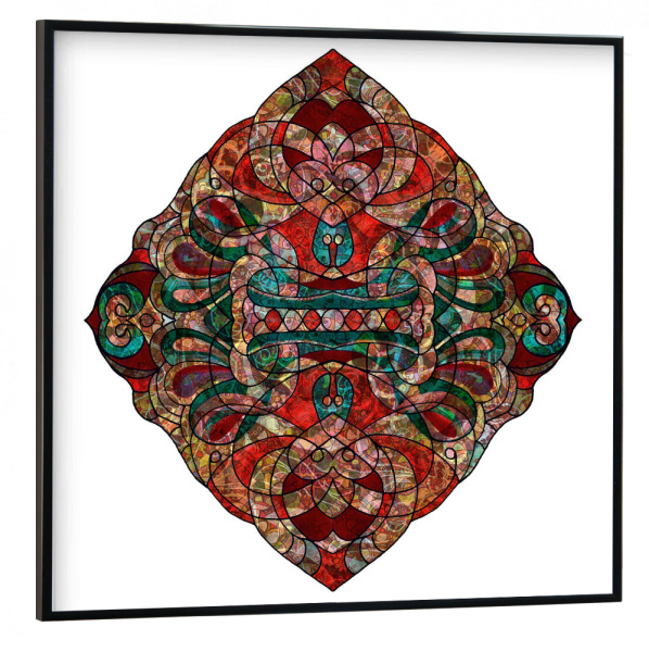 Poster mit schwarzem Rahmen 30x30 cm "Herzmanege Variation" artboxONE - Abstrakt,Liebe