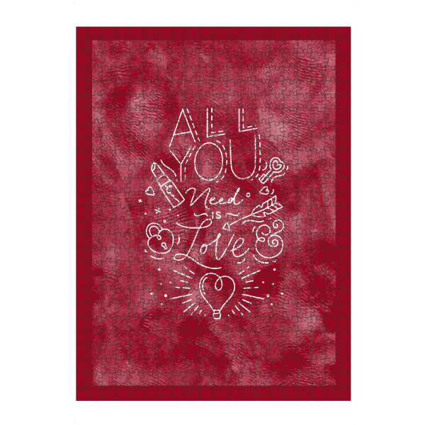Puzzle Ravensburger "Valentine day all you need is love" artboxONE - Typografie,Liebe
