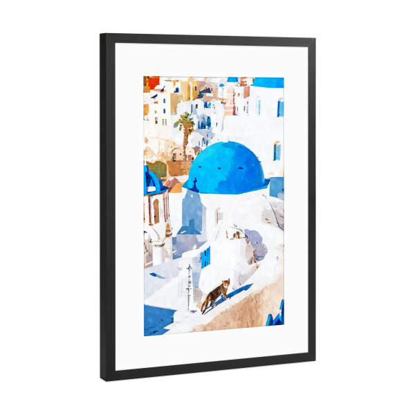 Poster mit Rahmen Schwarz (Metallic) "Greek Goddess" artboxONE - Städte,Tiere,Architektur