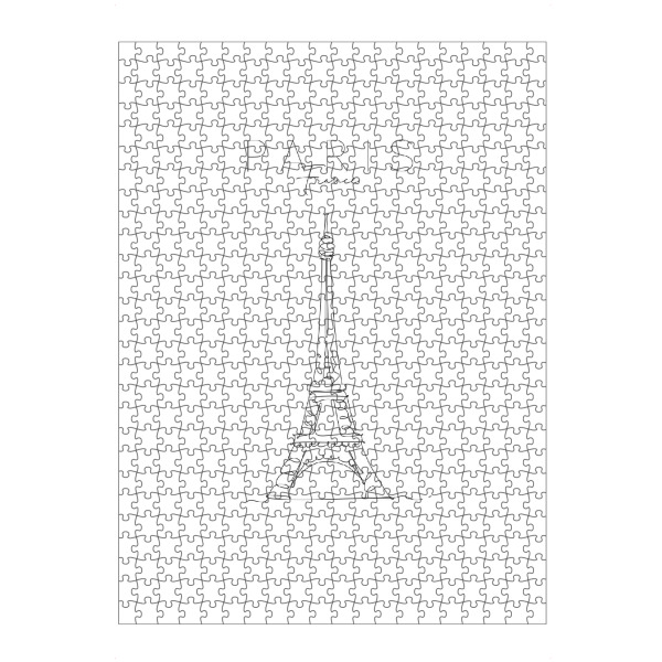 Puzzle Ravensburger "Eiffel tower Paris France" artboxONE - Städte,Reise,Schwarzweiß,Städte / Paris