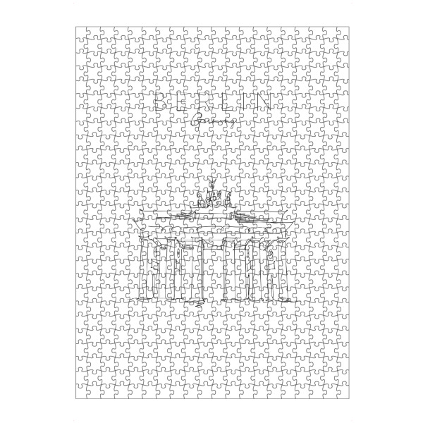 Puzzle Ravensburger "Berlin Brandenburg Gate" artboxONE - Städte,Städte / Berlin,Reise,Schwarzweiß