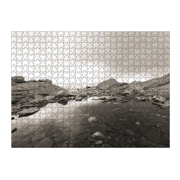 Puzzle Ravensburger "Wanderer in der Ferne" artboxONE - Natur,Reise,Schwarzweiß