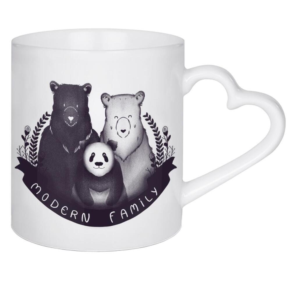 Herztasse "Modern Family" artboxONE - Tiere