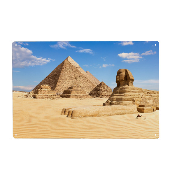Holzbild "Gizeh Pyramiden und die Sphynx" artboxONE - Städte,Natur,Reise,Architektur,Reise / Länder