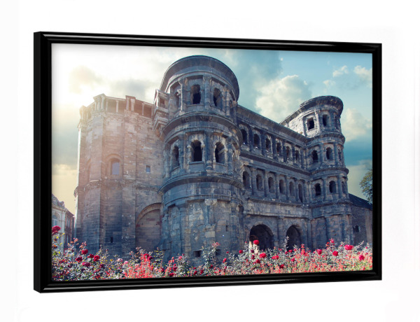 Poster mit schwarzem Rahmen "Porta Nigra in Trier" artboxONE - Städte,Reise,Architektur