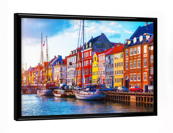 Poster mit schwarzem Rahmen "Copenhagen Nyhavn Pier" artboxONE - Städte,Natur,Reise,Architektur,Städte / København