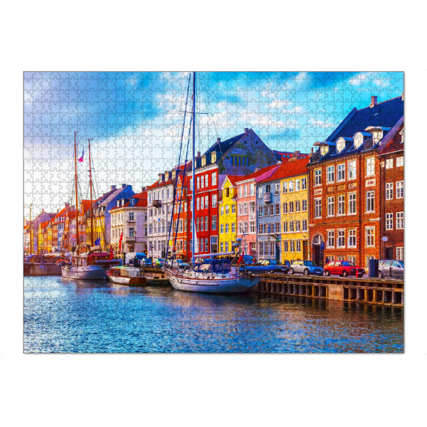 Puzzle Ravensburger "Copenhagen Nyhavn Pier" artboxONE - Städte,Natur,Reise,Architektur,Städte / København