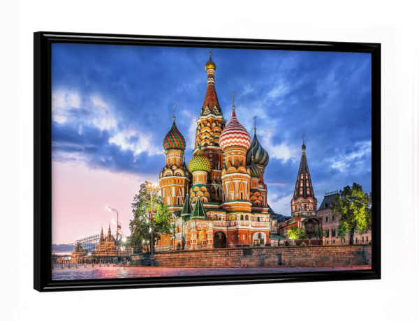Poster mit schwarzem Rahmen "Kreml St. Basilius Kathedrale" artboxONE - Städte,Reise,Architektur,Reise / Länder