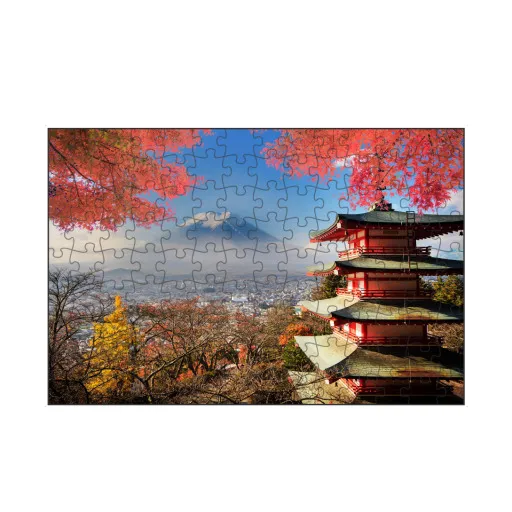 EDUCA Puzzle 3000 pièces : Mont Fuji et Pagode Chureito , Japon