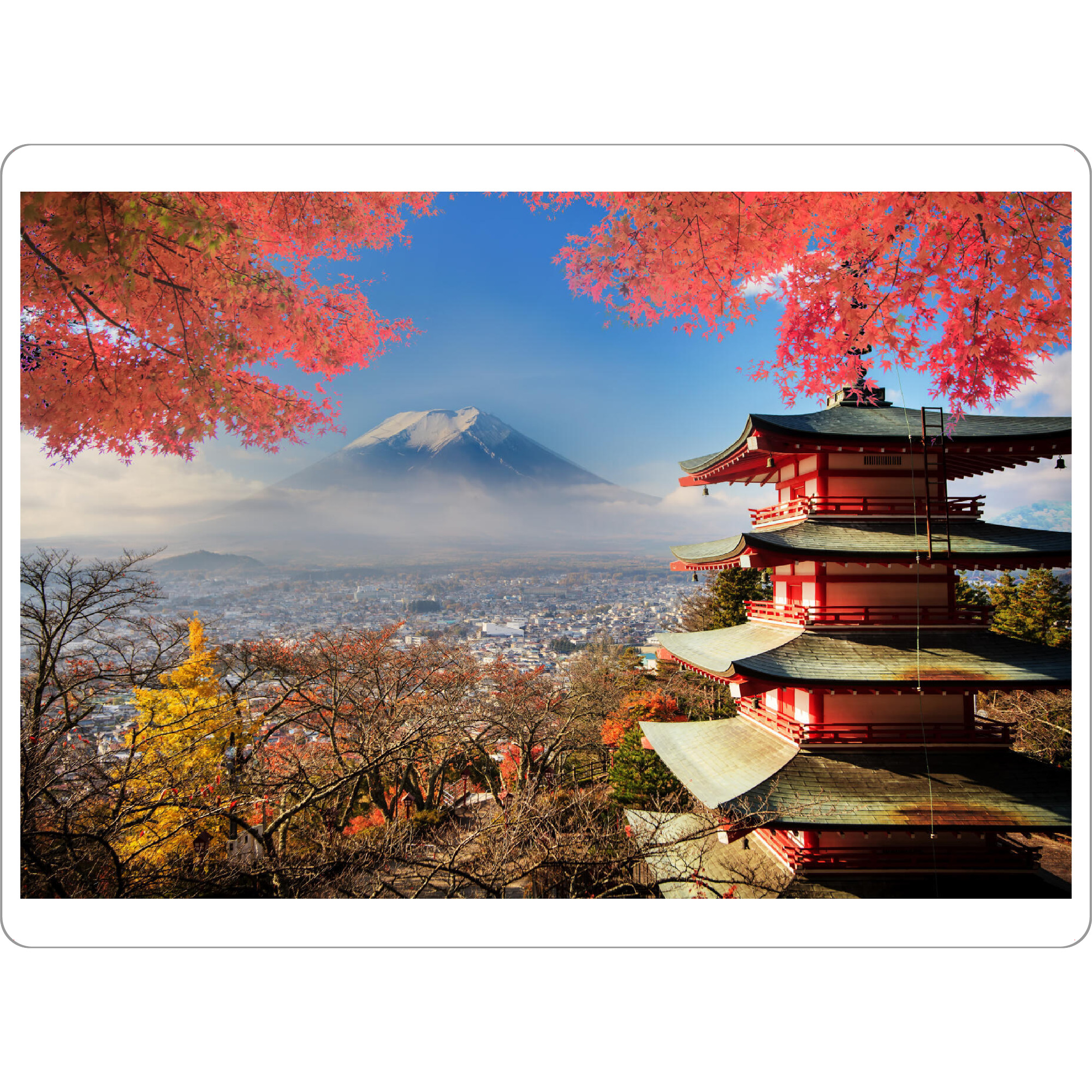 Tischset "Mount Fuji von der Chureito Pagode" artboxONE - Städte,Natur,Reise,Architektur,Reise / Länder
