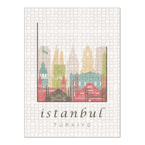 Puzzle Ravensburger "Istanbul skyline pastel" artboxONE - Städte,Architektur,Städte / Istanbul