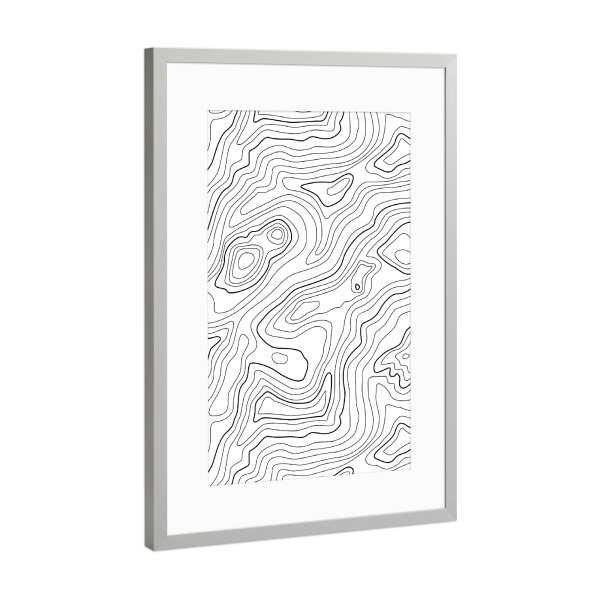 Poster mit Rahmen Silber "Intention" artboxONE - Abstrakt