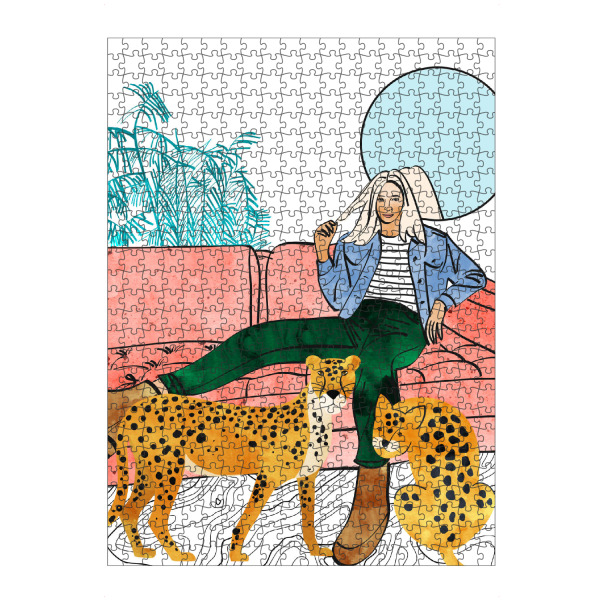 Puzzle Ravensburger "Quality Time" artboxONE - Tiere,Menschen