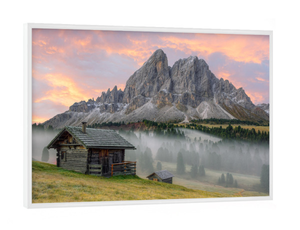 Poster mit weißem Rahmen "Morgens am Würzjochpass" artboxONE - Natur,Reise,Reise / Länder