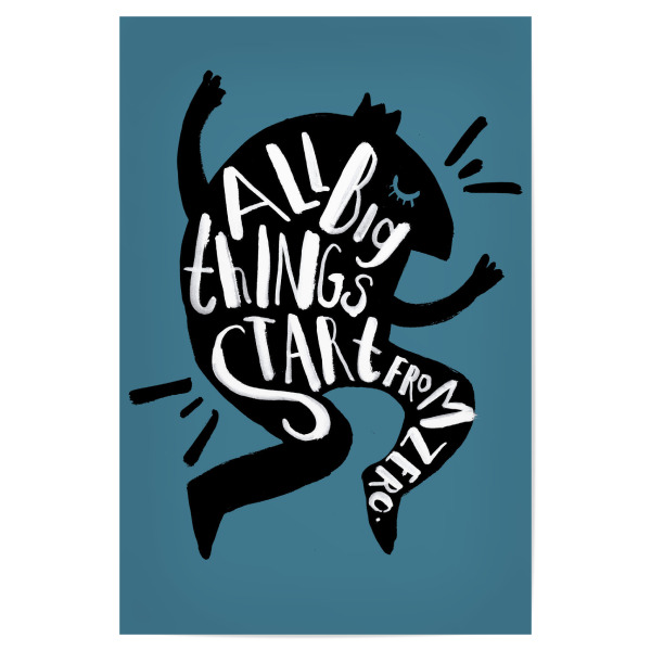 Poster 30x20 cm "Big things" artboxONE - Typografie,Streetart