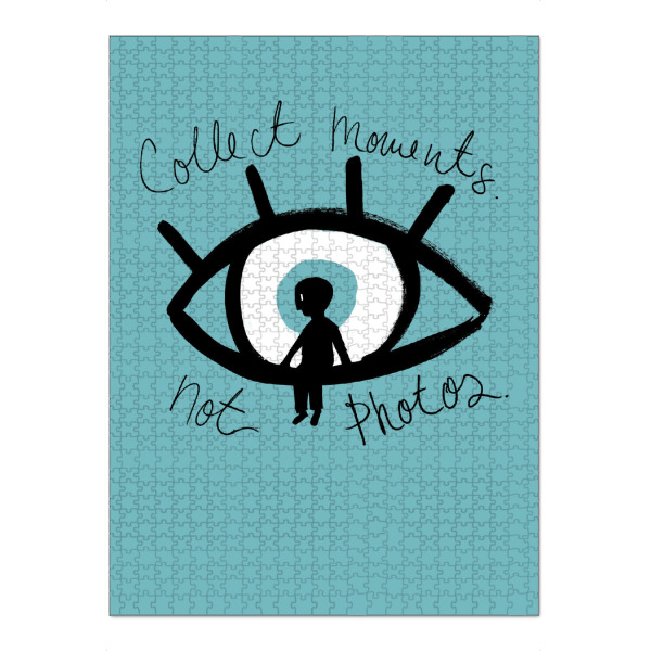Puzzle Ravensburger "Collect moments. Not photos" artboxONE - Typografie,Menschen