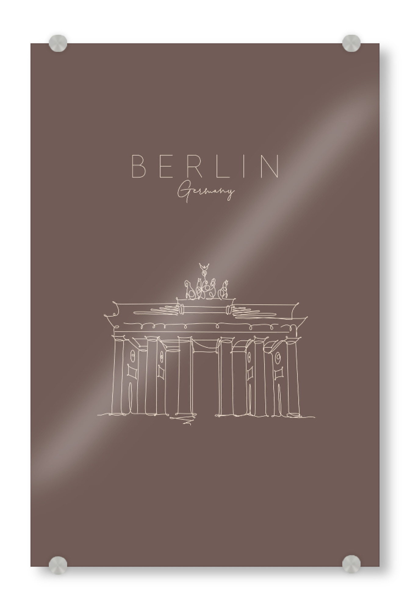 Acrylglasbild "Brandenburg Gate brown color" artboxONE - Städte,Städte / Berlin,Reise