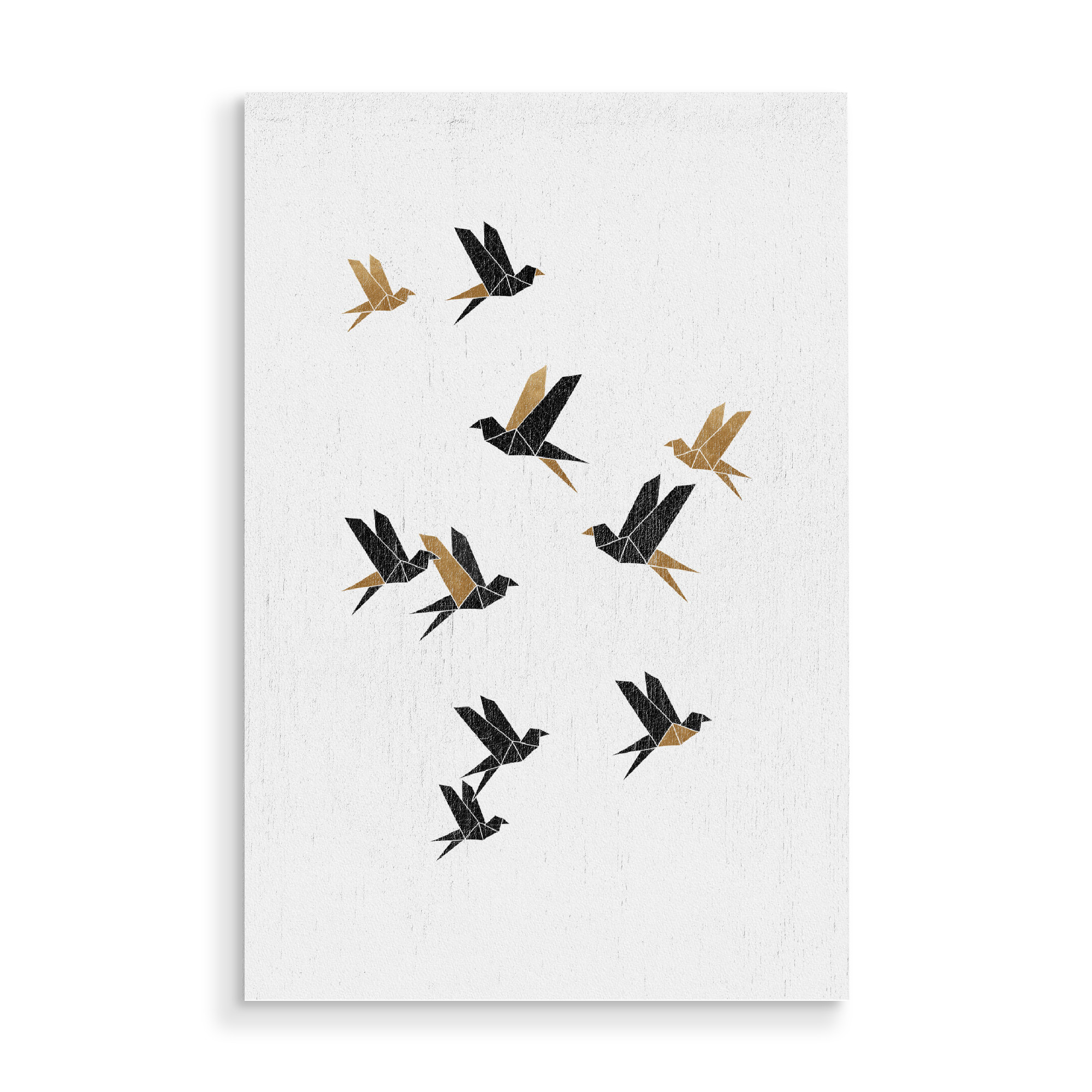 Holzbild "Origami Birds Collage" artboxONE - Natur,Tiere,Abstrakt,Geometrie
