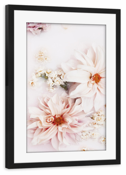 Poster mit Rahmen schwarz "Pale Floral Photograph Artwork" artboxONE - Natur,Floral,Für Mama