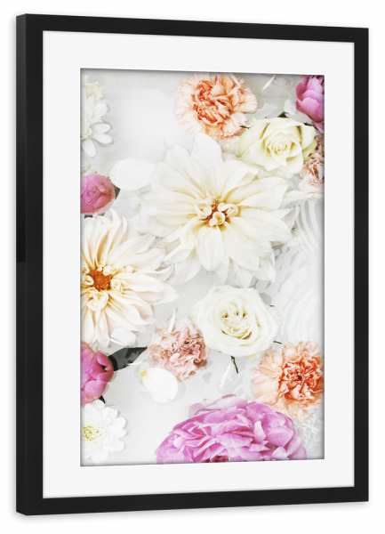 Poster mit Rahmen schwarz "Colourful Flowers Photo" artboxONE - Natur,Floral,Für Mama