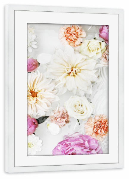Poster mit Rahmen weiß "Colourful Flowers Photo" artboxONE - Natur,Floral,Für Mama