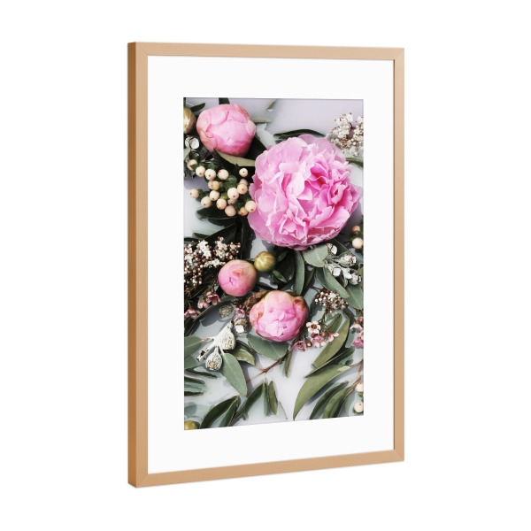Poster mit Rahmen Kupfer "Pink Purple Floral Photograph" artboxONE - Natur,Floral,Für Mama
